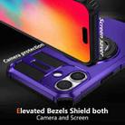 For iPhone 16 Plus Rotating Magnetic Holder Phone Case(Purple) - 2