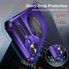 For iPhone 16 Plus Rotating Magnetic Holder Phone Case(Purple) - 3