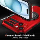 For iPhone 15 Plus Rotating Magnetic Holder Phone Case(Red) - 2