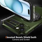 For iPhone 15 Plus Rotating Magnetic Holder Phone Case(Dark Green) - 2