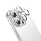 For iPhone 16 Pro / 16 Pro Max hoco V12 Plus 3D Eagle Eye Metal Lens Protective Film(Silver) - 1