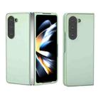 For Samsung Galaxy Z Fold6 Skin Feel PU Leather Full Coverage Phone Case(Light Green) - 1