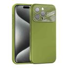 For iPhone 15 Pro Max Large Window Acrylic Lens Film + Liquid Silicone Full Coverage Phone Case(Willow Green) - 1