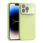 For iPhone 14 Pro Large Window Acrylic Lens Film + Liquid Silicone Full Coverage Phone Case(Milk Yellow) - 1