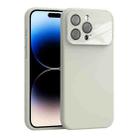 For iPhone 14 Pro Max Large Window Acrylic Lens Film + Liquid Silicone Full Coverage Phone Case(White) - 1