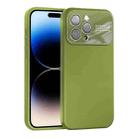 For iPhone 14 Pro Max Large Window Acrylic Lens Film + Liquid Silicone Full Coverage Phone Case(Willow Green) - 1