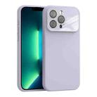 For iPhone 13 Pro Large Window Acrylic Lens Film + Liquid Silicone Full Coverage Phone Case(Purple) - 1