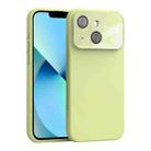 For iPhone 13 Large Window Acrylic Lens Film + Liquid Silicone Full Coverage Phone Case(Milk Yellow) - 1