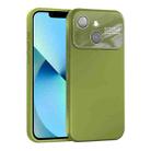 For iPhone 13 Large Window Acrylic Lens Film + Liquid Silicone Full Coverage Phone Case(Willow Green) - 1