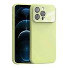 For iPhone 12 Pro Max Large Window Acrylic Lens Film + Liquid Silicone Full Coverage Phone Case(Milk Yellow) - 1