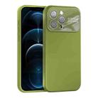 For iPhone 12 Pro Max Large Window Acrylic Lens Film + Liquid Silicone Full Coverage Phone Case(Willow Green) - 1