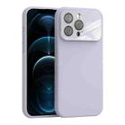 For iPhone 12 Pro Max Large Window Acrylic Lens Film + Liquid Silicone Full Coverage Phone Case(Purple) - 1