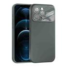 For iPhone 12 Pro Large Window Acrylic Lens Film + Liquid Silicone Full Coverage Phone Case(Gray) - 1