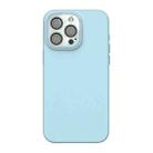 For iPhone 15 Pro Acrylic Lens Film + Liquid Silicone Full Coverage Phone Case(Sky Blue) - 1