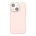 For iPhone 15 Plus Acrylic Lens Film + Liquid Silicone Full Coverage Phone Case(Pink) - 1