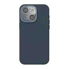 For iPhone 15 Plus Acrylic Lens Film + Liquid Silicone Full Coverage Phone Case(Gray) - 1