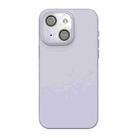 For iPhone 15 Acrylic Lens Film + Liquid Silicone Full Coverage Phone Case(Purple) - 1