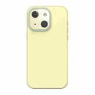 For iPhone 14 Plus Acrylic Lens Film + Liquid Silicone Full Coverage Phone Case(Milk Yellow) - 1