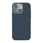 For iPhone 14 Plus Acrylic Lens Film + Liquid Silicone Full Coverage Phone Case(Gray) - 1