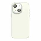 For iPhone 14 Acrylic Lens Film + Liquid Silicone Full Coverage Phone Case(White) - 1