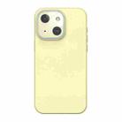 For iPhone 14 Acrylic Lens Film + Liquid Silicone Full Coverage Phone Case(Milk Yellow) - 1