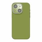 For iPhone 14 Acrylic Lens Film + Liquid Silicone Full Coverage Phone Case(Willow Green) - 1