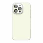 For iPhone 14 Pro Acrylic Lens Film + Liquid Silicone Full Coverage Phone Case(White) - 1