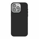 For iPhone 14 Pro Acrylic Lens Film + Liquid Silicone Full Coverage Phone Case(Black) - 1