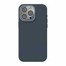 For iPhone 14 Pro Acrylic Lens Film + Liquid Silicone Full Coverage Phone Case(Gray) - 1