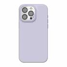 For iPhone 14 Pro Max Acrylic Lens Film + Liquid Silicone Full Coverage Phone Case(Purple) - 1