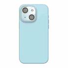 For iPhone 13 Acrylic Lens Film + Liquid Silicone Full Coverage Phone Case(Sky Blue) - 1