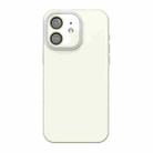 For iPhone 12 Acrylic Lens Film + Liquid Silicone Full Coverage Phone Case(White) - 1