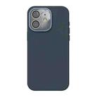 For iPhone 12 Acrylic Lens Film + Liquid Silicone Full Coverage Phone Case(Gray) - 1