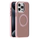 For iPhone 15 Pro Max Skin Feel Frosted MagSafe Magnetic Holder Phone Case(Pink) - 1