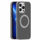 For iPhone 13 Pro Skin Feel Frosted MagSafe Magnetic Holder Phone Case(Dark Grey) - 1