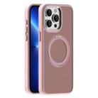 For iPhone 13 Pro Skin Feel Frosted MagSafe Magnetic Holder Phone Case(Pink) - 1