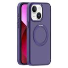 For iPhone 13 Skin Feel Frosted MagSafe Magnetic Holder Phone Case(Purple) - 1