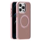 For iPhone 12 Pro Max Skin Feel Frosted MagSafe Magnetic Holder Phone Case(Pink) - 1