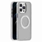 For iPhone 12 Pro Skin Feel Frosted MagSafe Magnetic Holder Phone Case(Light Grey) - 1