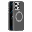 For iPhone 12 Pro Skin Feel Frosted MagSafe Magnetic Holder Phone Case(Dark Grey) - 1