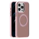 For iPhone 12 Pro Skin Feel Frosted MagSafe Magnetic Holder Phone Case(Pink) - 1