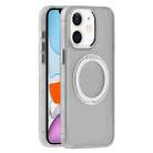 For iPhone 11 Skin Feel Frosted MagSafe Magnetic Holder Phone Case(Light Grey) - 1