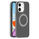 For iPhone 11 Skin Feel Frosted MagSafe Magnetic Holder Phone Case(Dark Grey) - 1