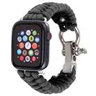 For Apple Watch Series 8&7 41mm / SE 2&6&SE&5&4 40mm / 3&2&1 38mm Umbrella Cord Nylon Braided Watch Band(Grey) - 1