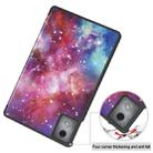 For Lenovo Tab K11 Plus Custer Painted 3-Fold Holder Leather Smart Tablet Case(Milky Way Nebula) - 3