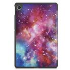 For Lenovo Tab 10.1 / K10 2nd / S10 Custer Painted 3-Fold Holder Leather Smart Tablet Case(Starry Way Nebula) - 3