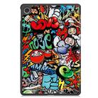 For Lenovo Tab 10.1 / K10 2nd / S10 Custer Painted 3-Fold Holder Leather Smart Tablet Case(Graffiti) - 3