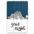 For Lenovo Tab 10.1 / K10 2nd / S10 Custer Painted 3-Fold Holder Leather Smart Tablet Case(Lazy Cat) - 2