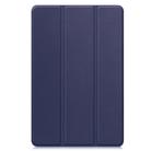 For Lenovo Tab 10.1 / K10 2nd / S10 Custer Texture 3-Fold Holder Leather Smart Tablet Case(Dark Blue) - 2