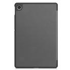 For Lenovo Tab 10.1 / K10 2nd / S10 Custer Texture 3-Fold Holder Leather Smart Tablet Case(Gray) - 3